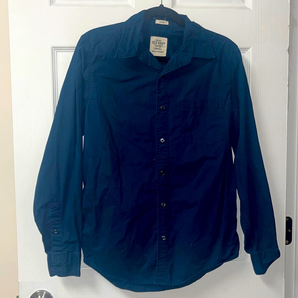 Old Navy Fitted Button Down Long Sleeve Top